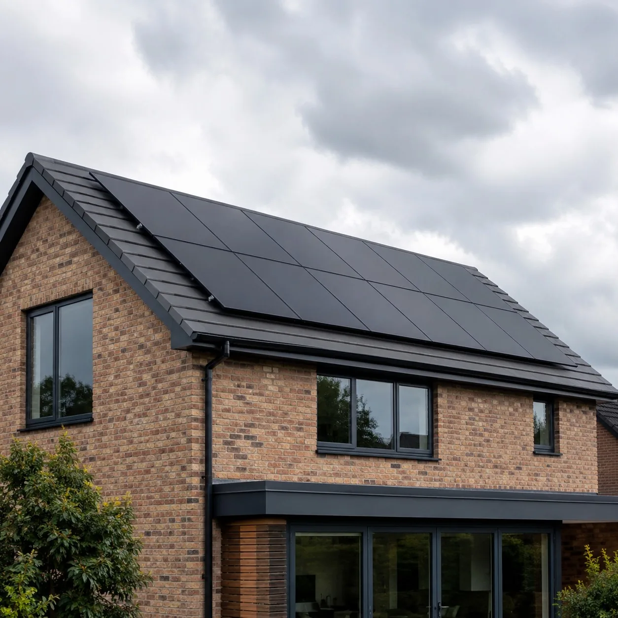 Solar panels on a UK roof