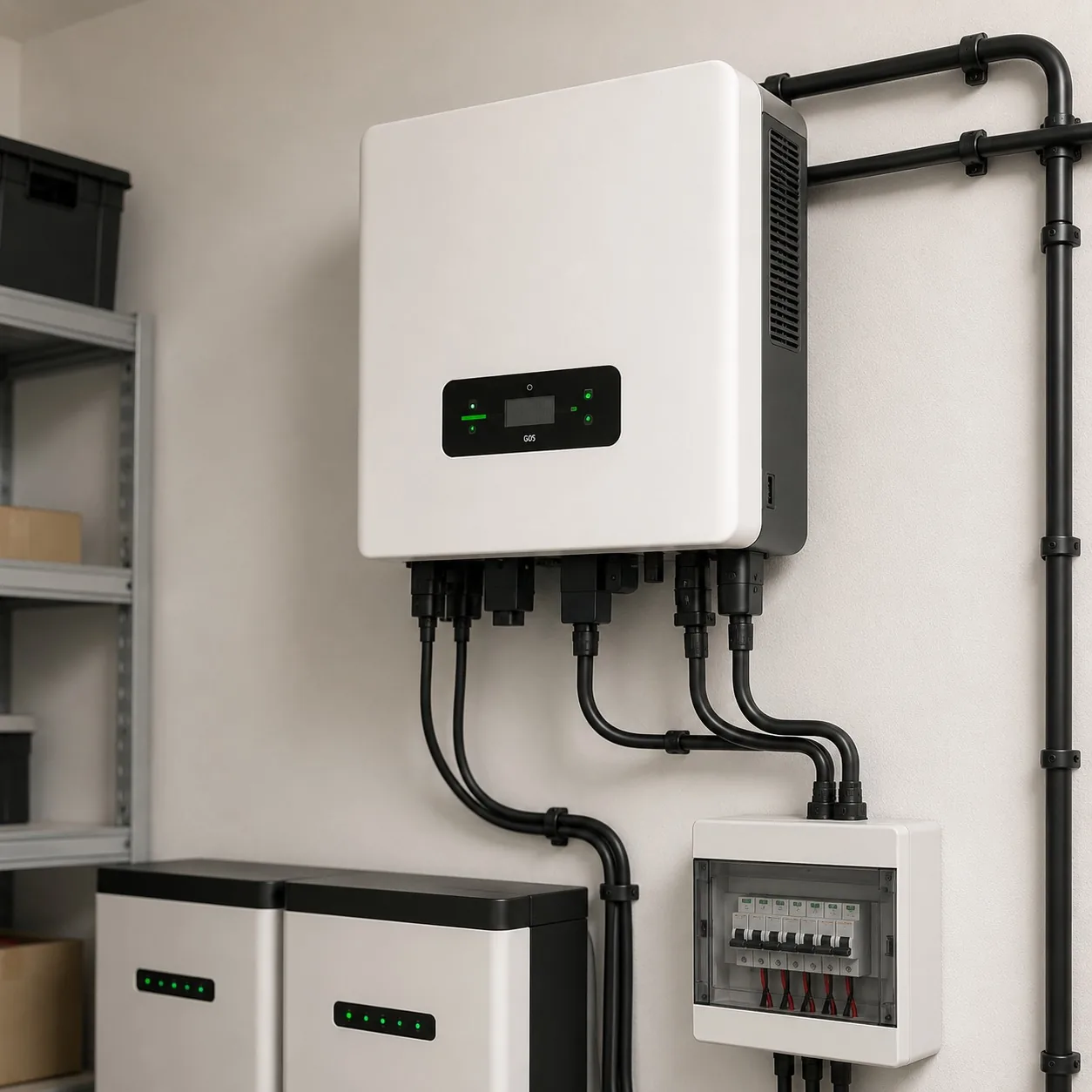 A hybrid solar inverter